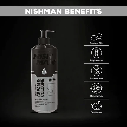 Aftershave Cream Cologne Nishman Invisible Touch 05