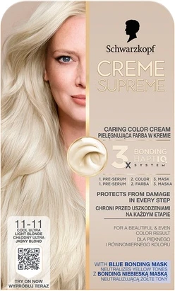 Creme Hair Color Schwarzkopf Ultra Light Titanium Blonde