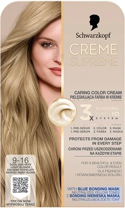 Creme Supreme Hair Color Schwarzkopf Cool Ash Light Blonde