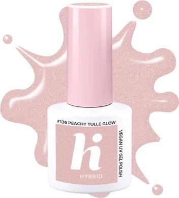 Лак для ногтей Hi Hybrid № 136 Peachy Tulle Glow
