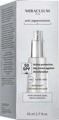 Miraculum Aktywny Krem Antyprzebarwieniowy Przeciw Przebarwieniom SPF 50