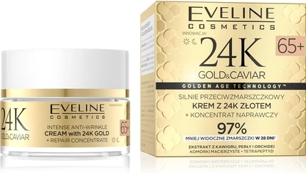 Antiwrinkle Cream Eveline 24k Gold & Caviar
