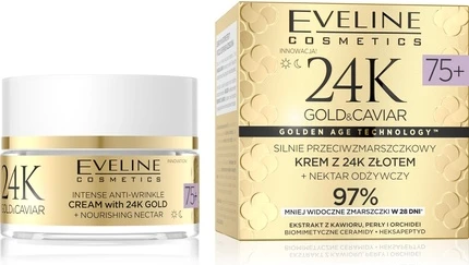 Antiwrinkle Cream Eveline 24k Gold & Caviar