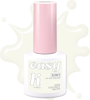 Лак для ногтей Hi Hybrid Hi Hybrid Easy 3 In 1 Hybrid Nail Polish № 600 Coconut Water
