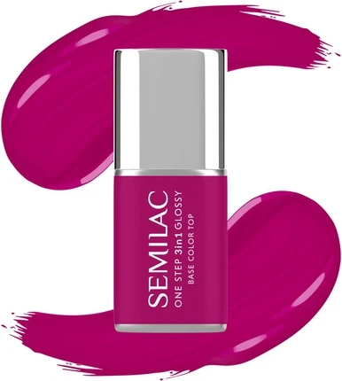 Гибридный лак для ногтей Semilac S595 Bright Purple