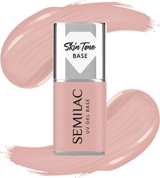 Hybrid Nail Polish Base Semilac Semitransparent Pale Beige