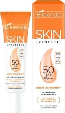 Защитный крем Bielenda Skin Protect SPF 50 Осветляющий и Энергизирующий
