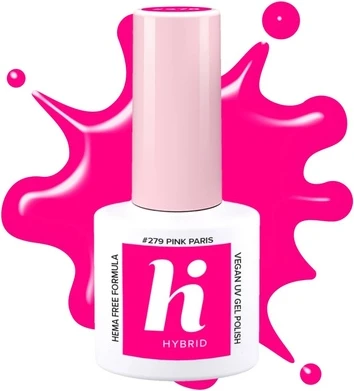 Hi Hybrid Гибридный лак для ногтей Neon 279 Pink Paris