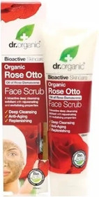 Dr Organic Rose Otto Очищающий скраб для лица