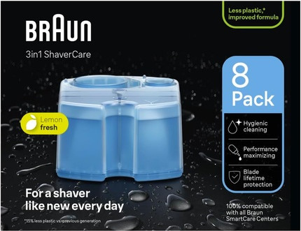 ShaverCare SmartCare Center Refill Cartridges 8 Pack Braun