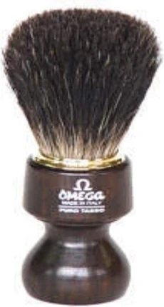 Помазок для бритья Omega Pure Badger 6126 с деревянной ручкой