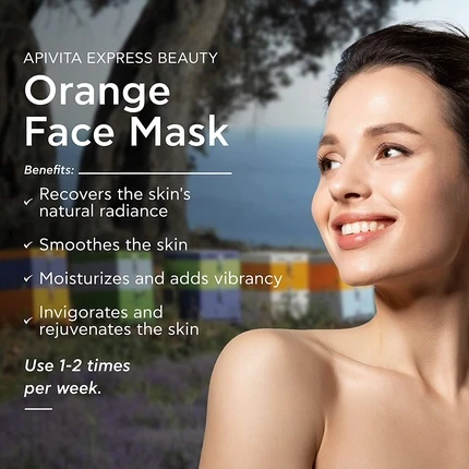 Маска для лица Apivita Express Beauty с витамином C, маслом ши и гиалуроновой кислотой