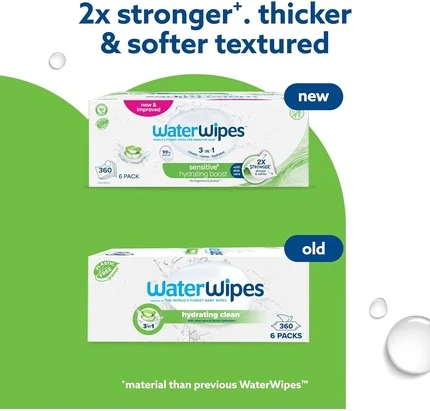 Влажные салфетки WaterWipes Sensitive Hydrating Boost
