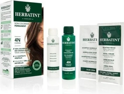 Стойкая краска для волос Herbatint Каштановый