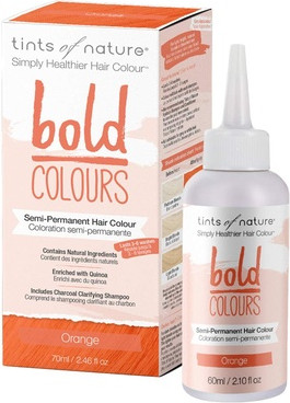 Orange Bold Colour Semi-Permanent Hair Dye Strengthening and Hydrating Tints Of Nature