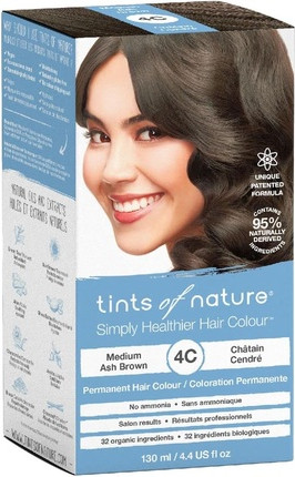 Стойкая краска для волос Tints Of Nature 4C Medium Ash Brown