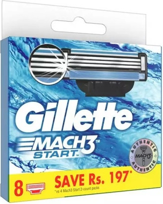Сменные кассеты Gillette Mach3 Start для бритвы