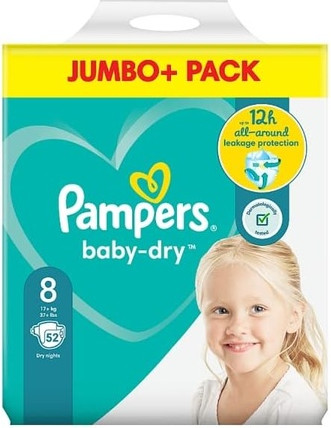 Подгузники Pampers Baby Dry, размер 8