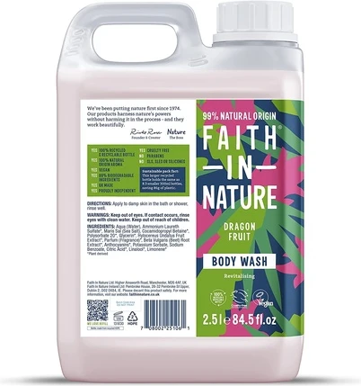 Гель для душа Faith In Nature Натуральный с драконьим фруктом