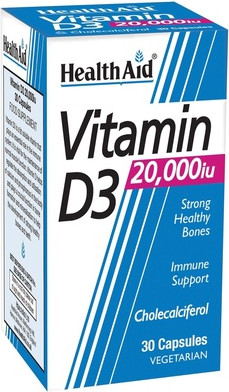 Health Aid Vitamin D3 20,000IU Капсулы