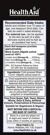 Black Seed Oil Liquid HealthAid