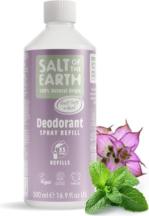 Натуральный спрей-дезодорант Salt Of The Earth Шалфей и Мята, сменный блок
