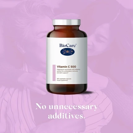 Biocare Vitamin C 500 с магнием и экстрактом черники в капсулах