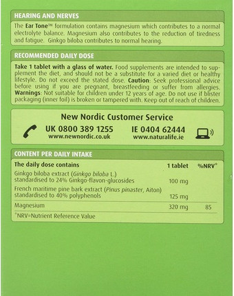 Ear Tone Tablets New Nordic