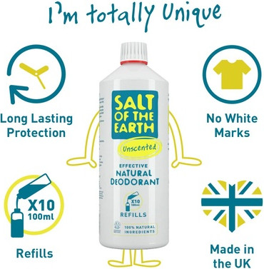 Натуральный дезодорант-спрей, сменный блок Salt Of The Earth