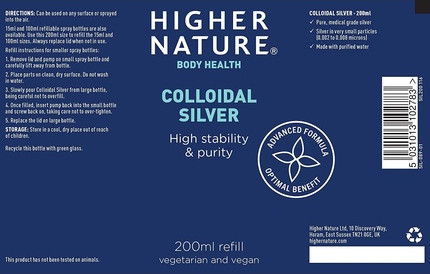 Спрей-насос colloid silver Higher Nature