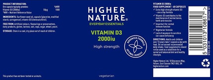 Капсулы с витамином D3 от Higher Nature
