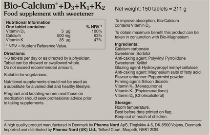 Таблетки Pharma Nord Био Кальций + D3 + K1 + K2