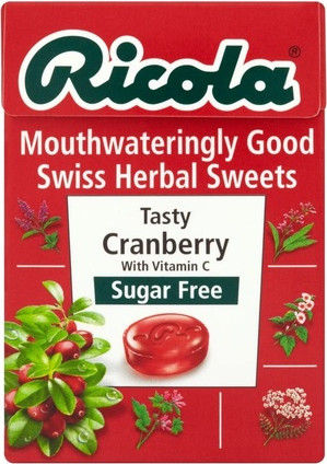 Ricola Леденцы без сахара клюква