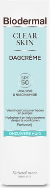 Дневной крем Biodermal Clear Skin SPF50 с высокой степенью защиты и увлажнением