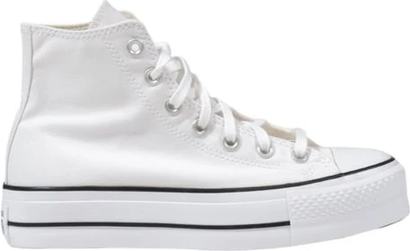 Кроссовки Converse белые на платформе из полиэстера