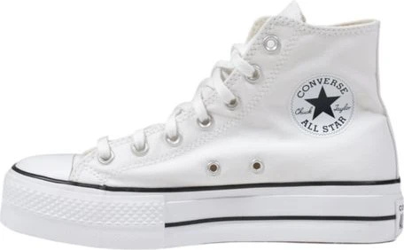 Кроссовки Converse белые на платформе из полиэстера