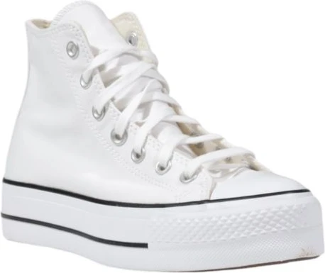 Кроссовки Converse белые на платформе из полиэстера