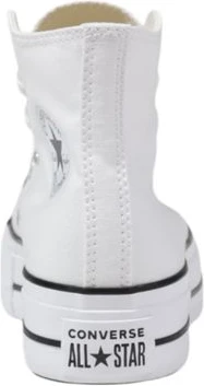 Кроссовки Converse белые на платформе из полиэстера