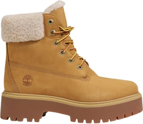 Ботинки Timberland Бежевые из переработанной кожи на шнуровке