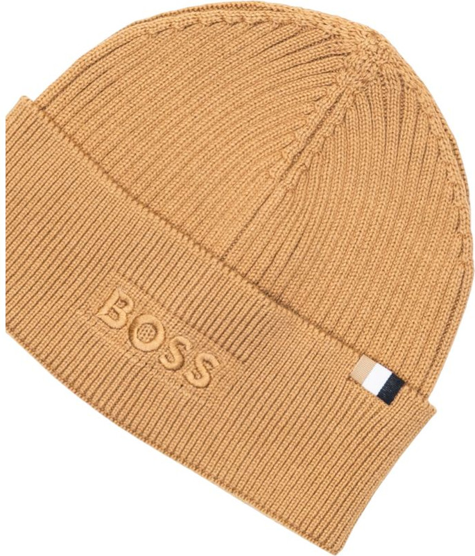 Бежевая хлопковая кепка Hugo Boss