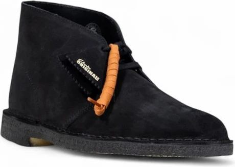Ботинки Clarks Черная замша кожа шнуровка