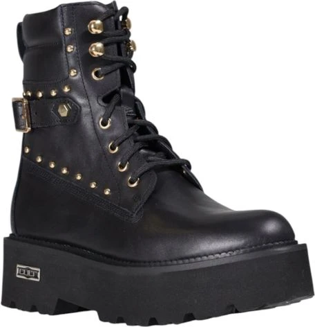 Boots Cult Black Leather Lace-Up Boots