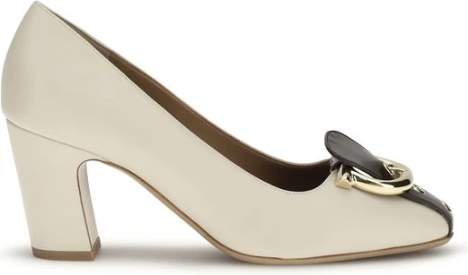 Pumps Ferragamo Beige Calf Leather Bos Taurus High Heel Pumps
