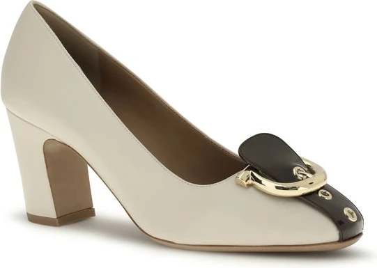 Pumps Ferragamo Beige Calf Leather Bos Taurus High Heel Pumps