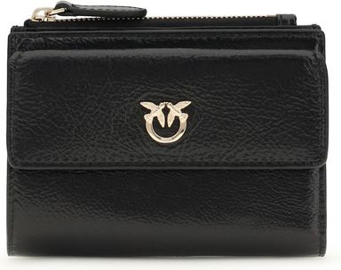 Pinko Black Calf Leather Bos Taurus Wallet