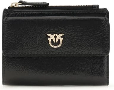 Pinko Black Calf Leather Bos Taurus Wallet