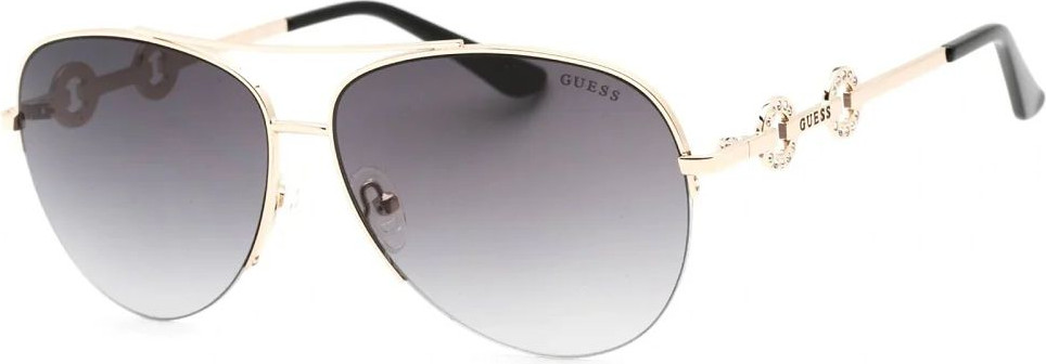 Золотые металлические солнцезащитные очки GUESS