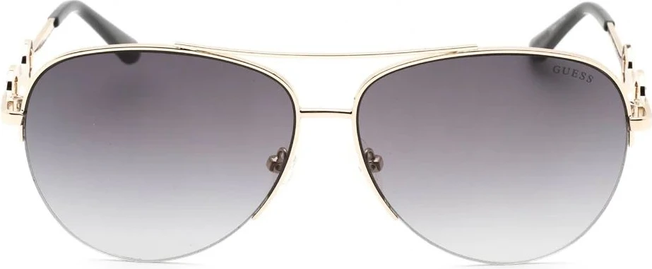 Золотые металлические солнцезащитные очки GUESS