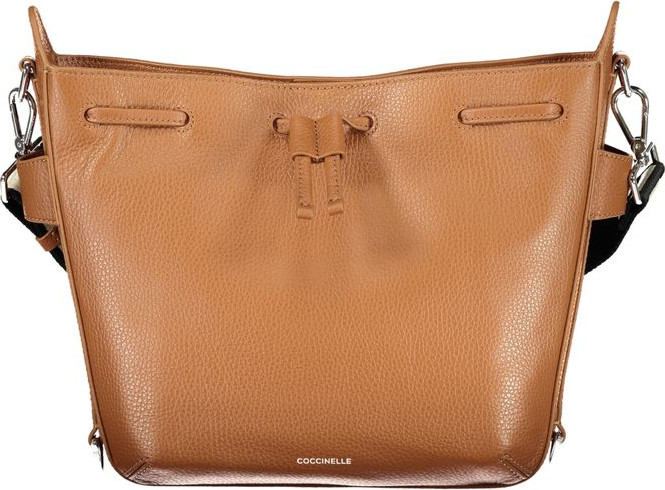 Коричневая кожаная сумка Coccinelle