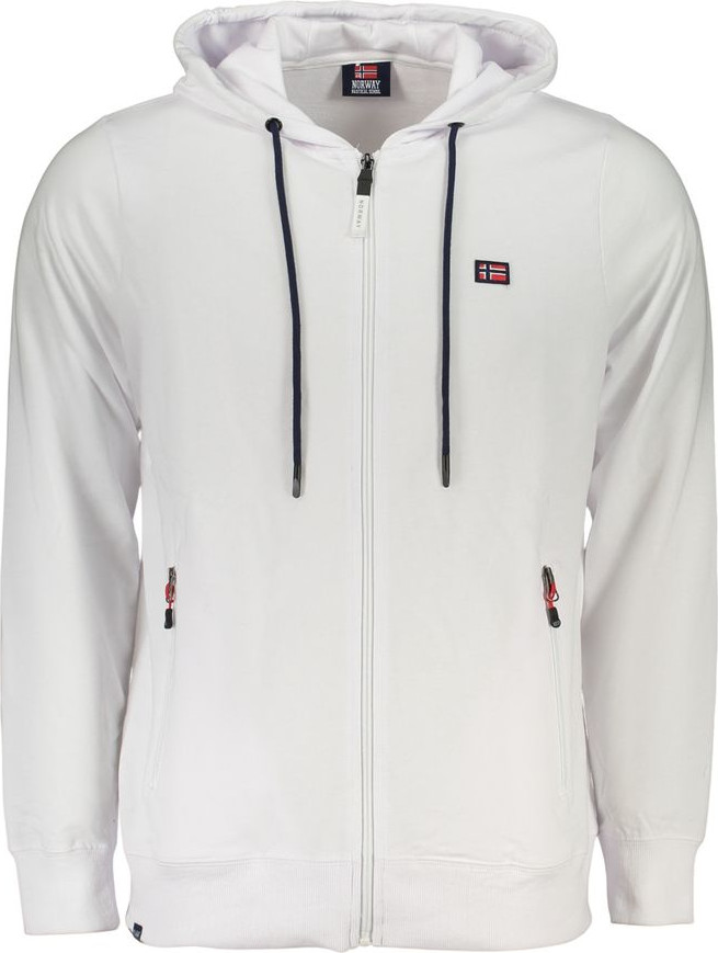 Sweatshirt Hoodie Geographical Norway White Cotton Men's